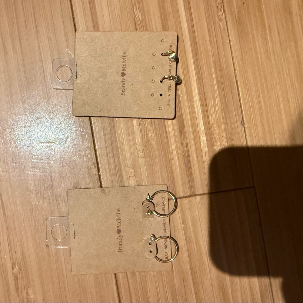 Brandy Melville Gold Hoop & Stud Pair